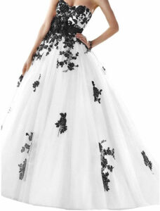 Black and White Wedding Dress