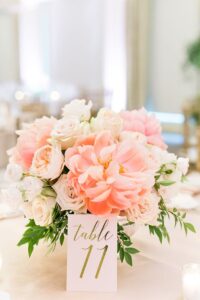 Peony Wedding Flower Centerpiece