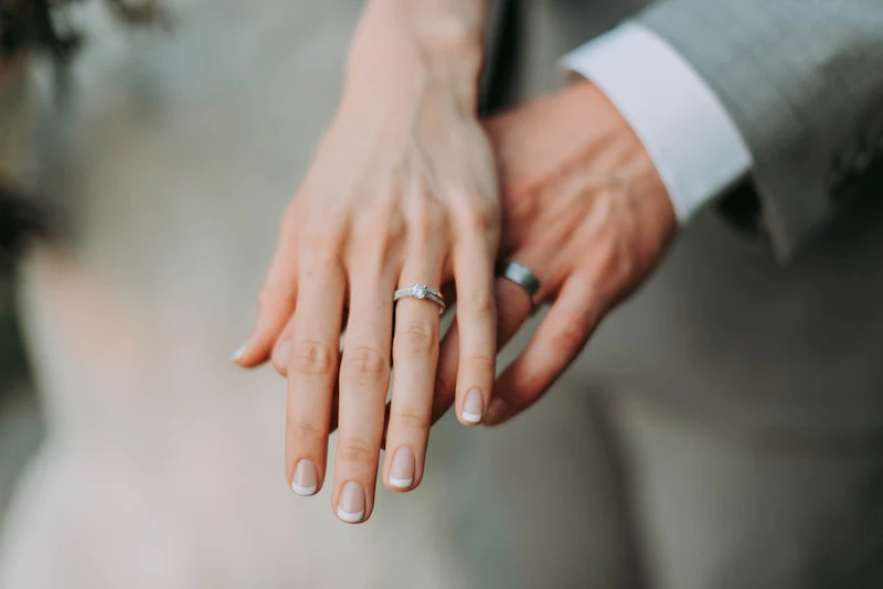 Matching wedding bands and rings